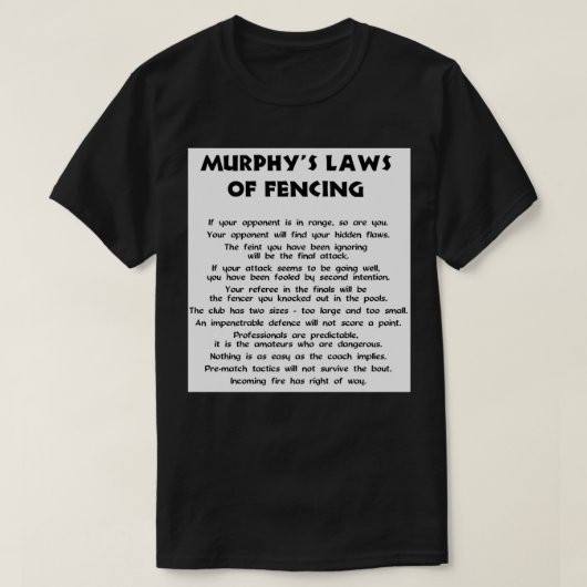 Murfyx27s Wetten van Omheining T-shirt (Design voorkant)