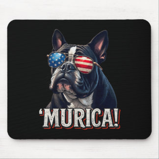 Murica Bulldog 4 juli Amerikaanse vlag patriottisc Muismat