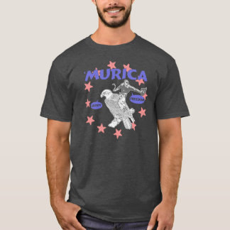 Murica Cowboy en Eagle T-shirt