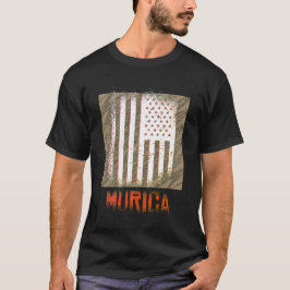 Murica Nationaal Amerikaanse Vlagontwerp T-shirt