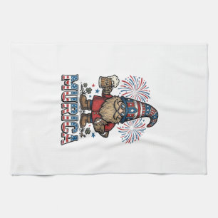 Murica Patriotische Kabouter Bier Vintage T-shirt Theedoek