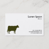 Murky Green Cow Symbol - White Visitekaartje (Achterkant)