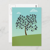 Murmuration of Starlings Briefkaart (Voorkant / Achterkant)