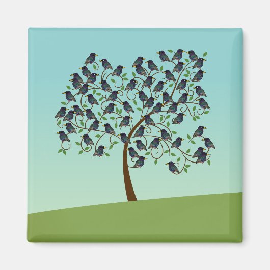 Murmuration of Starlings Magneet (Voorkant)