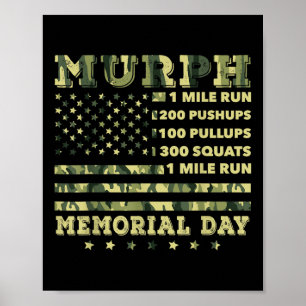 Murph 2021 Workout Challenge Amerikaans Memorial Poster