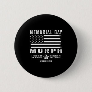 Murph-uitdaging Memorial Day-workout gym VS-vlag M Ronde Button 5,7 Cm