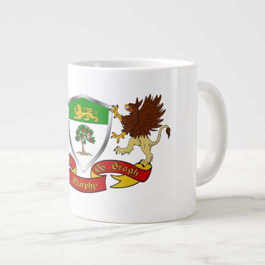 Murphy Irish Coat of Arms Shield Jumbo Mug (Devant droit)