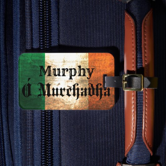 Murphy Irish Flag Bagagelabel (Voorkant Insitu 4)