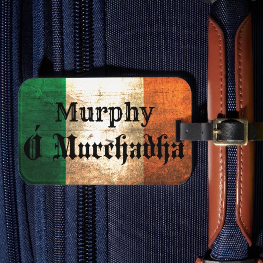 Murphy Irish Flag Bagagelabel (Voorkant Insitu 4)