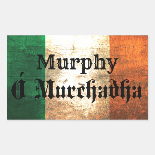 Murphy Irish Flag Rechthoekige Sticker (Voorkant)