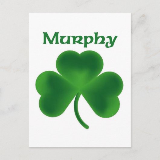 Murphy Shamrock Briefkaart (Voorkant)