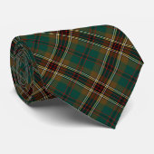 Murphy Tartan Brown en Green Pset Stropdas (Opgerold)