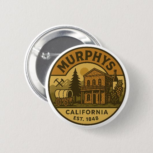 Murphy's California Embleem Ronde Button 5,7 Cm (Voorkant /achterkant)
