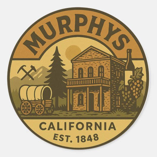 Murphy's California  Embleem Ronde Sticker (Voorkant)