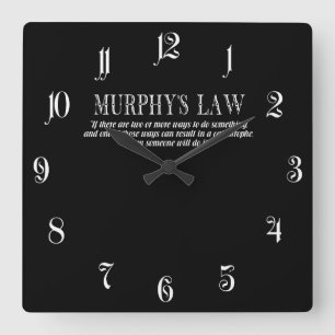 Murphy's wet vierkante klok