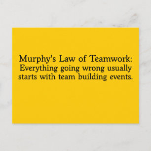 Murphy's Wet voor Teamwork Briefkaart