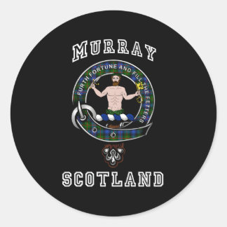 Murray Atholl Tan Clan Badge Atletische Stijl Ronde Sticker