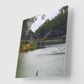 Murray Australia, The Bend, Wall Clock Vierkante Klok (Hoek)
