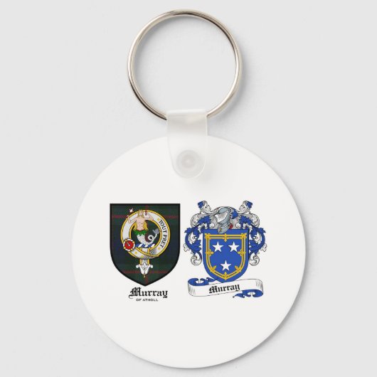 Murray Clan Crest & Murray Coat of Arms Sleutelhanger (Voorkant)