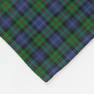 Murray Clan Green en Royal Blue Tartan Fleece Deken