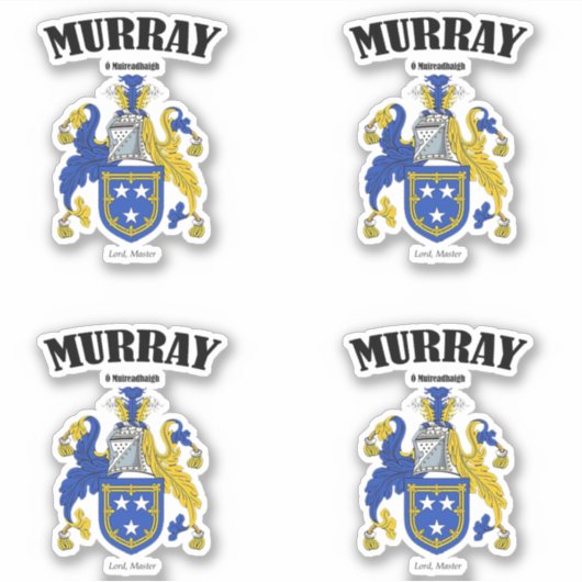 Murray Crest Ierse vertaling en betekenis (x4) Sticker (Voorkant)
