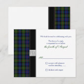 Murray de Atholl Tartan Wedding RSVP Réponse (Devant / Derrière)