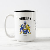 Murray Family Crest, vertaling en betekenis Tweekleurige Koffiemok (Links)