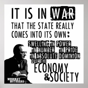 Murray Rothbard Anti-War Libertarian Poster