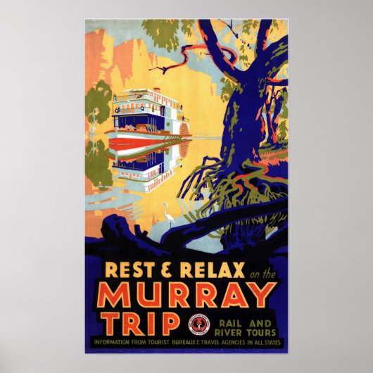  Murray Trip Australia Travel Poster (Voorkant)