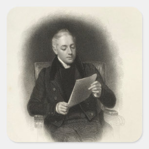 Murray, uitgever van de werken van Lord Byron Vierkante Sticker