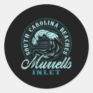 Murrells Inlet Wave Circle Ronde Sticker