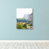 Murren in Zwitserland Canvas Afdruk (Insitu (Houten vloer))