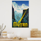 Murren Switzerland Vintage Travel Poster (Cuisine)