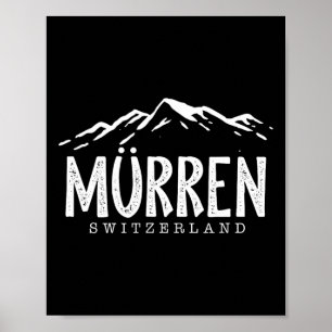 Murren Zwitserland Bergen Zwitserse Skiër Skiën Poster