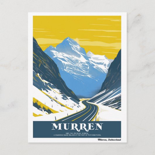 Murren, Zwitserland Briefkaart (Voorkant)