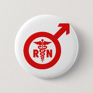 Murse Male Nurse Symbol Ronde Button 5,7 Cm