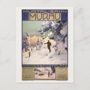 Murtalbahn Murau Austria Vintage Poster 1907 Briefkaart