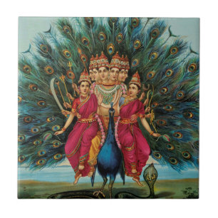 Murugan Kartikeyan Skanda Subrahmanyan Hindu Deity Tegeltje
