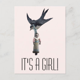  mus met Baby Aankondigingskaart