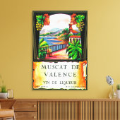 Muscat de Valence Wine LabelEurope Canvas Afdruk (Insitu (Woonkamer))