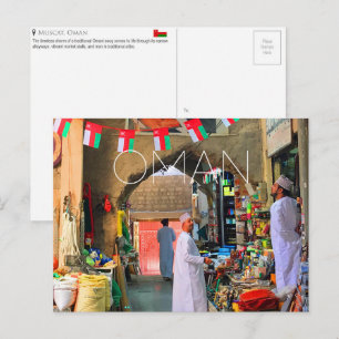 Muscat Souk, Oman Reisbriefkaart Briefkaart