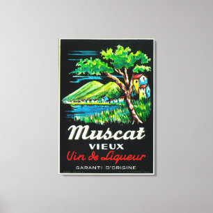 Muscat Vieux Wine LabelEurope Canvas Afdruk