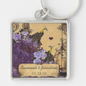 Muscial  Eggplant Peacock Sleutelhanger (Voorkant)