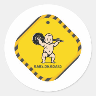 Muscle Baby On Board Sticker - Leuk en functioneel