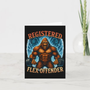 Muscle Bigfoot Geregistreerde Flex Offender Funny  Kaart