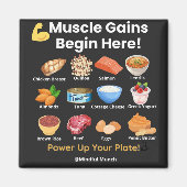 Muscle Building Fridge Magnet Magneet (Voorkant)