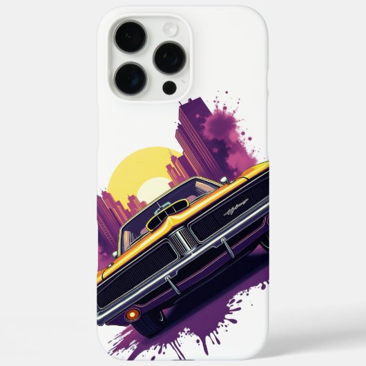 Muscle Car City Skyline Phone Case (Achterkant)