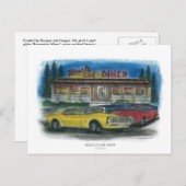 MUSCLE CAR DINER briefkaart (Voorkant / Achterkant)