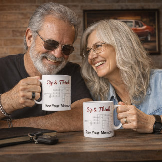 Muscle Cars of the 60s & 70s Crossword Puzzle Koffiemok