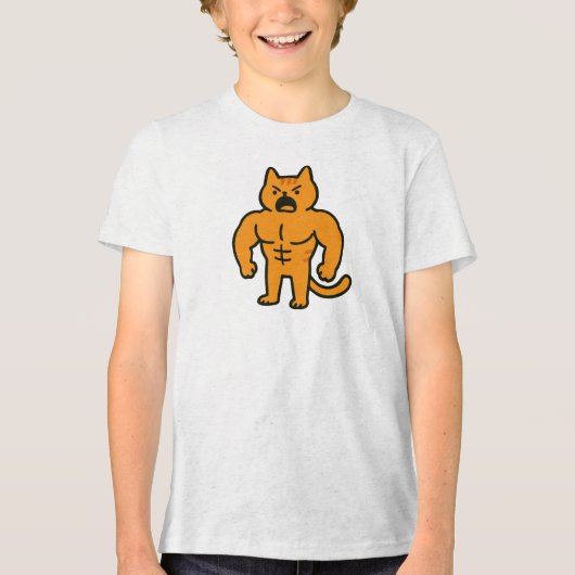 Muscle Cat Tri-Blend Shirt (Voorkant)